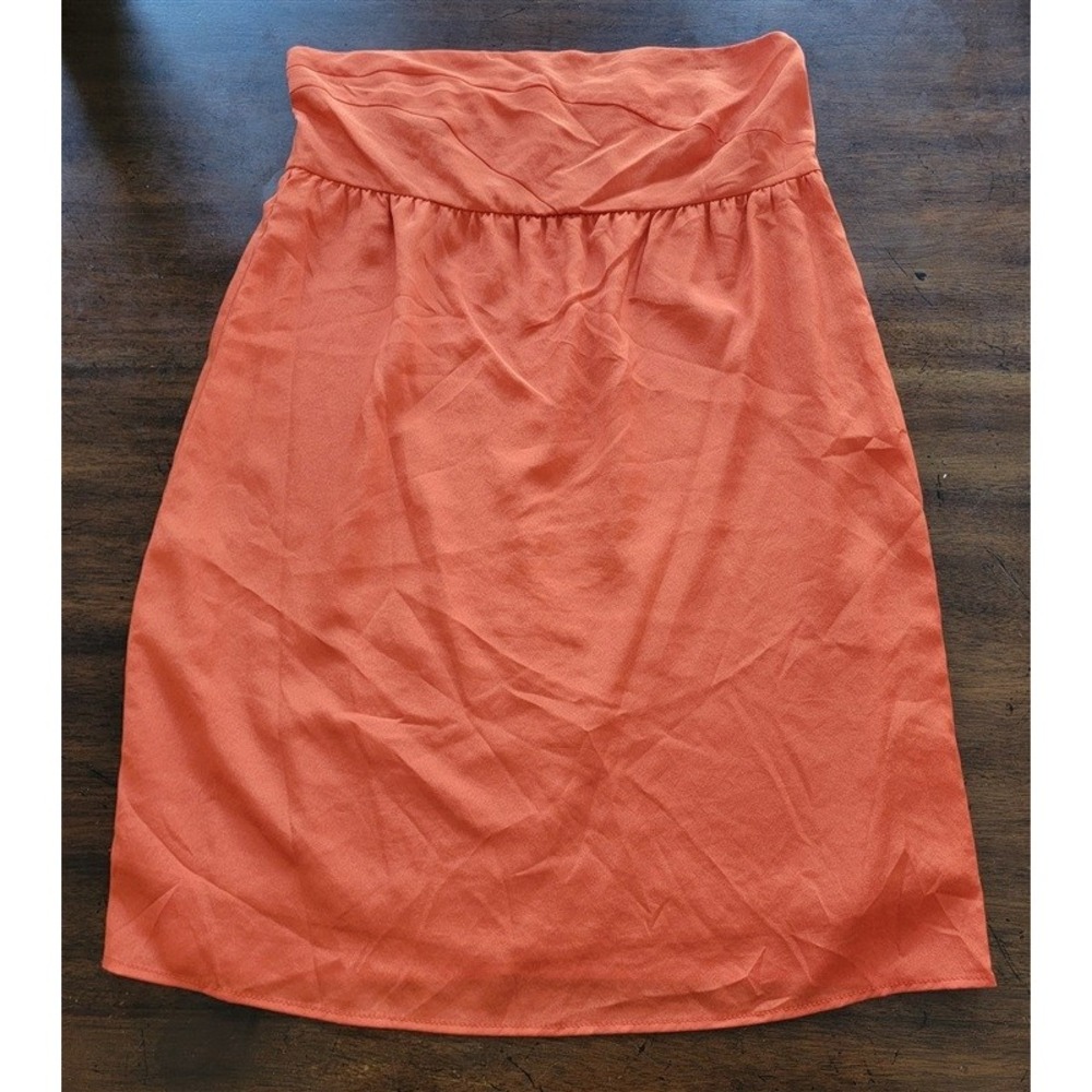 NWOT Glam M Strapless Club Mini Dress Tunic Empire Waist Orange 123086